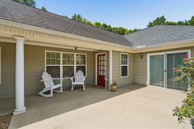 Enclosed courtyard and patio, sliding doors from primary suite