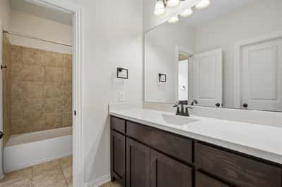 Jack and Jill bath with separate sink