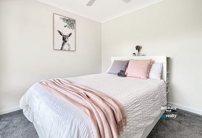 Bright and inviting bedroom featuring modern decor, soft textiles, and a peaceful atmosphere for relaxation.