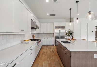 Beautifully designed kitchen with premium appliances, modern cabinetry, and refined finishes. Built for both functionality and luxury in Scottsdale living.