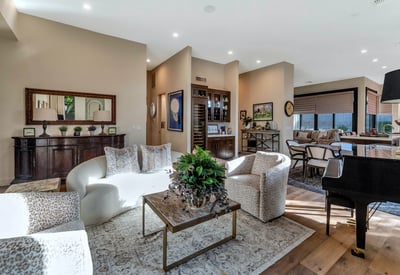 Sleek kitchen with expansive counters, rich cabinetry, and functional layout designed for everyday living and entertaining in Phoenix.
