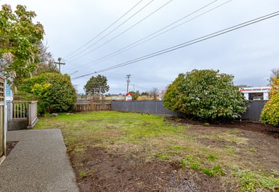 Spacious outdoor area offers potential for landscaping or recreation in a convenient, accessible location.
