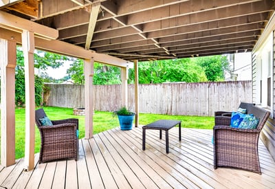 Patio offers an outdoor retreat.