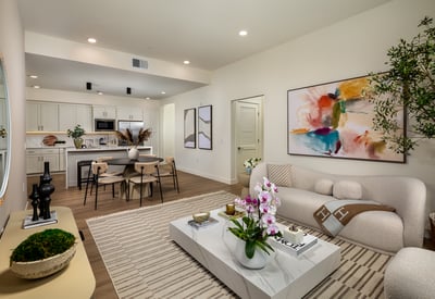 Living Room with Open Floor Plan - 3Bedrooms 3 Baths Plan