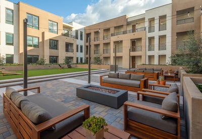 Courtyard with Fire Place and Seatings