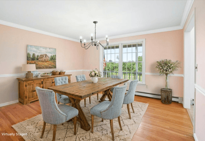 Formal Dining Area with gleaming Hardwood Flooring