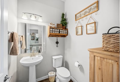 Powder Room on the Main Level