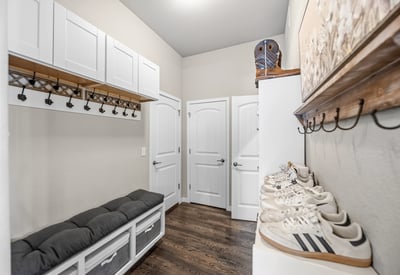 Mudroom off the garage