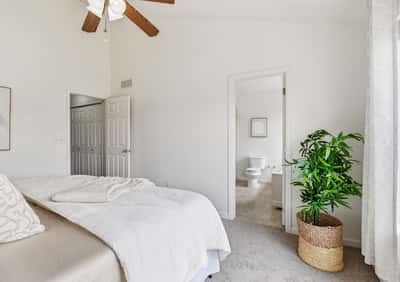 Primary bedroom has direct access to the private 5-piece ensuite.