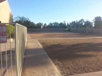 Large shared outdoor area offers plenty of open space complemented by mature landscaping, enhancing the peaceful setting throughout the community.