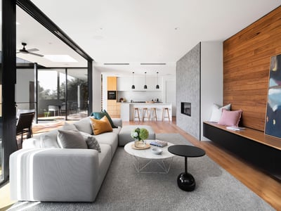 Stylish open-concept living space featuring modern finishes, abundant natural light, and seamless indoor-outdoor flow.