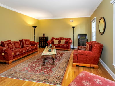 The Living Room is spacious and bright.