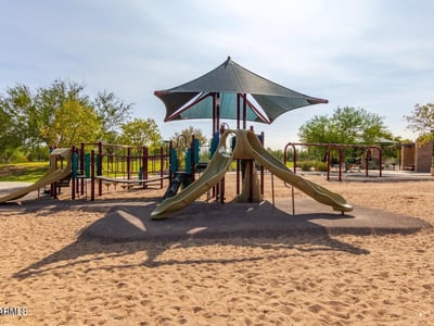 Local playground includes slides, climbing areas, and shaded structures, providing a safe, fun destination for kids and families.