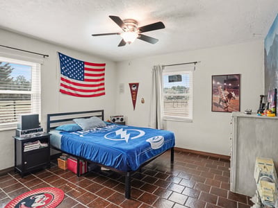 Second bedroom located down the end of the hallway, on the southwest corner of the house.
