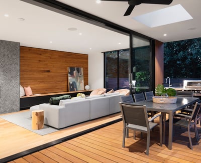 Experience contemporary living in this stunning open-concept space featuring sleek designs and seamless outdoor integration.
