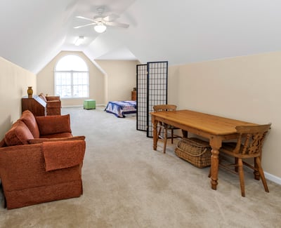 The expansive Bonus Room is a versatile room to use for recreation, hobbies, exercise room, playroom, or additional living space.