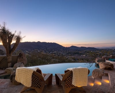 Soak in endless sunsets and twinkling city lights from this perfectly positioned patio. The natural desert beauty paired with luxury finishes creates a calming retreat at the end of every day.