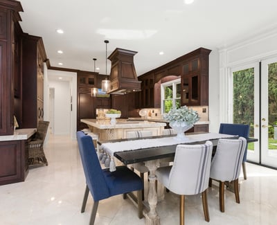 Modern kitchen with seamless access to the outdoor living area.