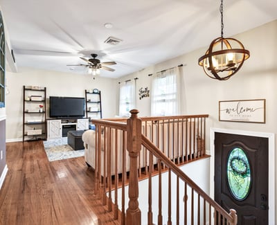 Inviting living space with natural light.