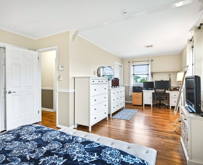 Primary bedroom is a retreat.