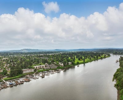 The Willamette River View from the Balconies