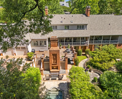 Beautiful dual level covered porches