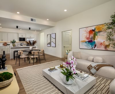 Living Room with Open Floor Plan - 3Bedrooms 3 Baths Plan