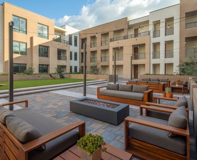 Courtyard with Fire Place and Seatings