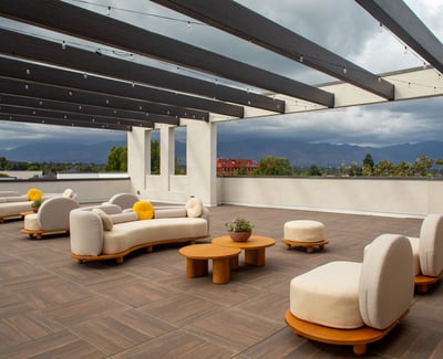 Roof Top With Mountain View