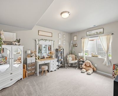 Bedroom in basement.