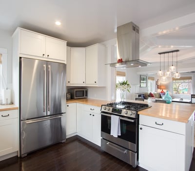 Modern kitchen with island. Entertain while you cook.