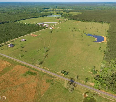 Spacious rural property featuring expansive pastures, a tranquil pond, and scenic views, ideal for development or recreation.
