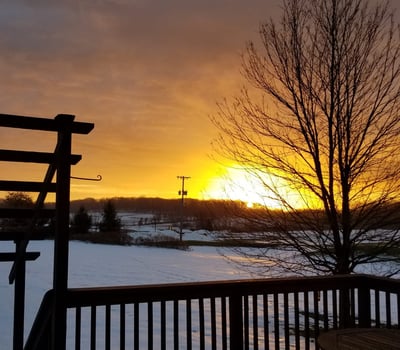 Enjoy spectacular backyard sunrises all year round.