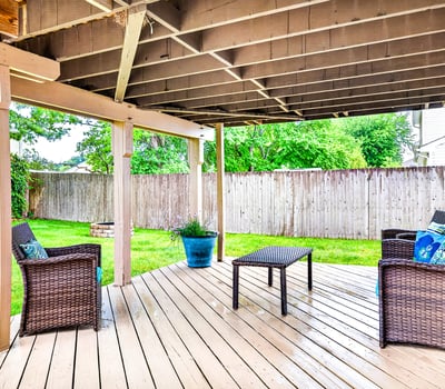 Patio offers an outdoor retreat.