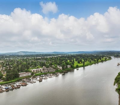 The Willamette River View from the Balconies