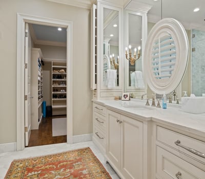 Separate His and Hers primary Baths and Closets