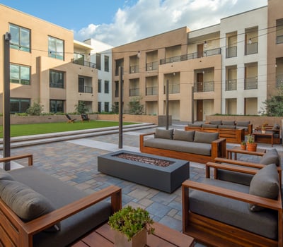 Courtyard with Fire Place and Seatings