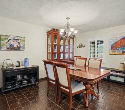 View of the dining area.