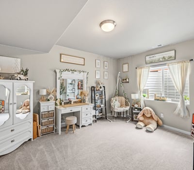 Bedroom in basement.