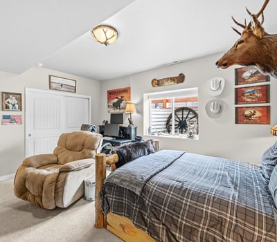 Jr Suite in basement with attached bath