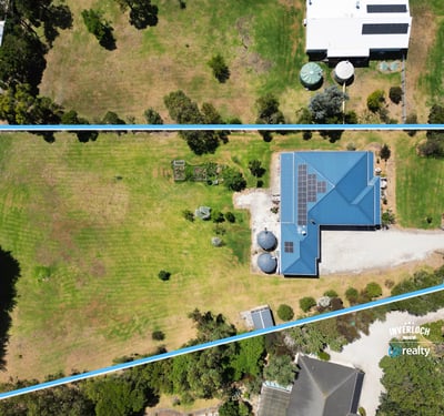 Spacious property featuring a large yard, ideal for outdoor activities and featuring sustainable solar panels.