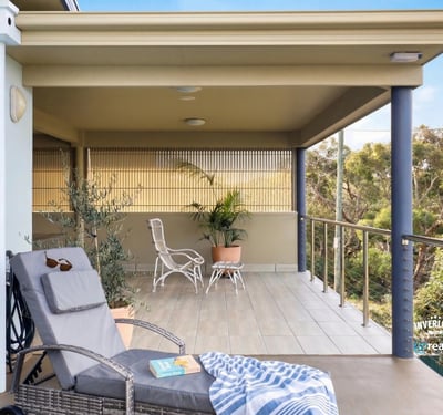 Breezy outdoor terrace with modern seating, perfect for soaking up the sun and enjoying nature.