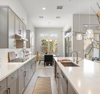 Sleek and functional kitchen offering generous counter space, modern appliances, and refined finishes that elevate daily living in Cave Creek.