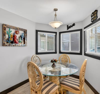 Inviting dining nook with natural light and updated finishes, perfect for casual meals and gatherings.