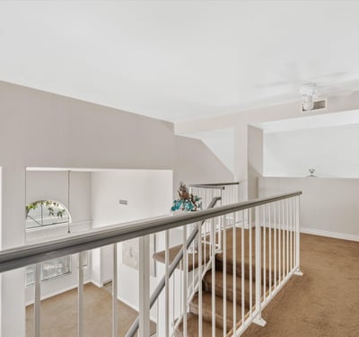 The open loft overlooks the main living area and offers endless possibilities as a family room, media space, playroom, or home office. A valuable bonus feature of this Chandler home.