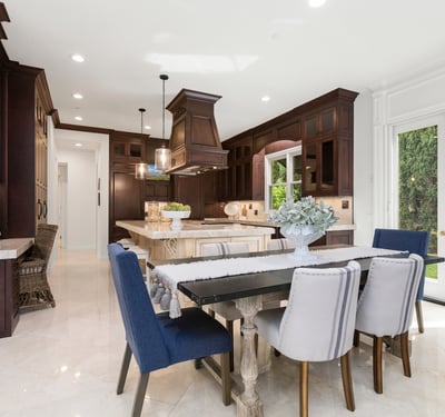 Modern kitchen with seamless access to the outdoor living area.