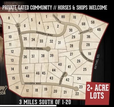 169 &174 Hansma Way Lots, & TBD Saddle Club Estates Lot, Bar H Ranche & Saddle Club Estates, Weatherford, TX