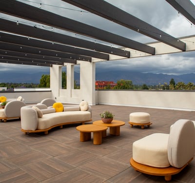 Roof Top With Mountain View