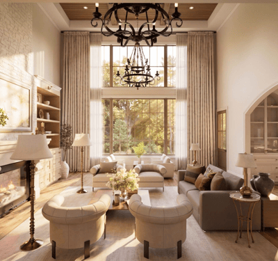 Renderings shown are concept only. They are meant to illustrate the proportions, ceiling heights, and fixed architectural elements of each space not final finishes or furnishings.
