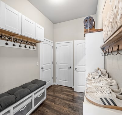 Mudroom off the garage